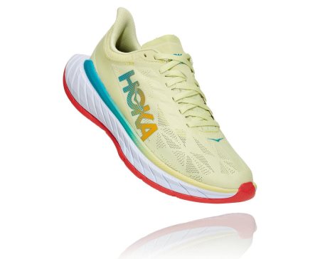 Hoka One One Carbon X 2 Ženske Road Tekaški Čevlji Zelena / Koralna SI-732896O